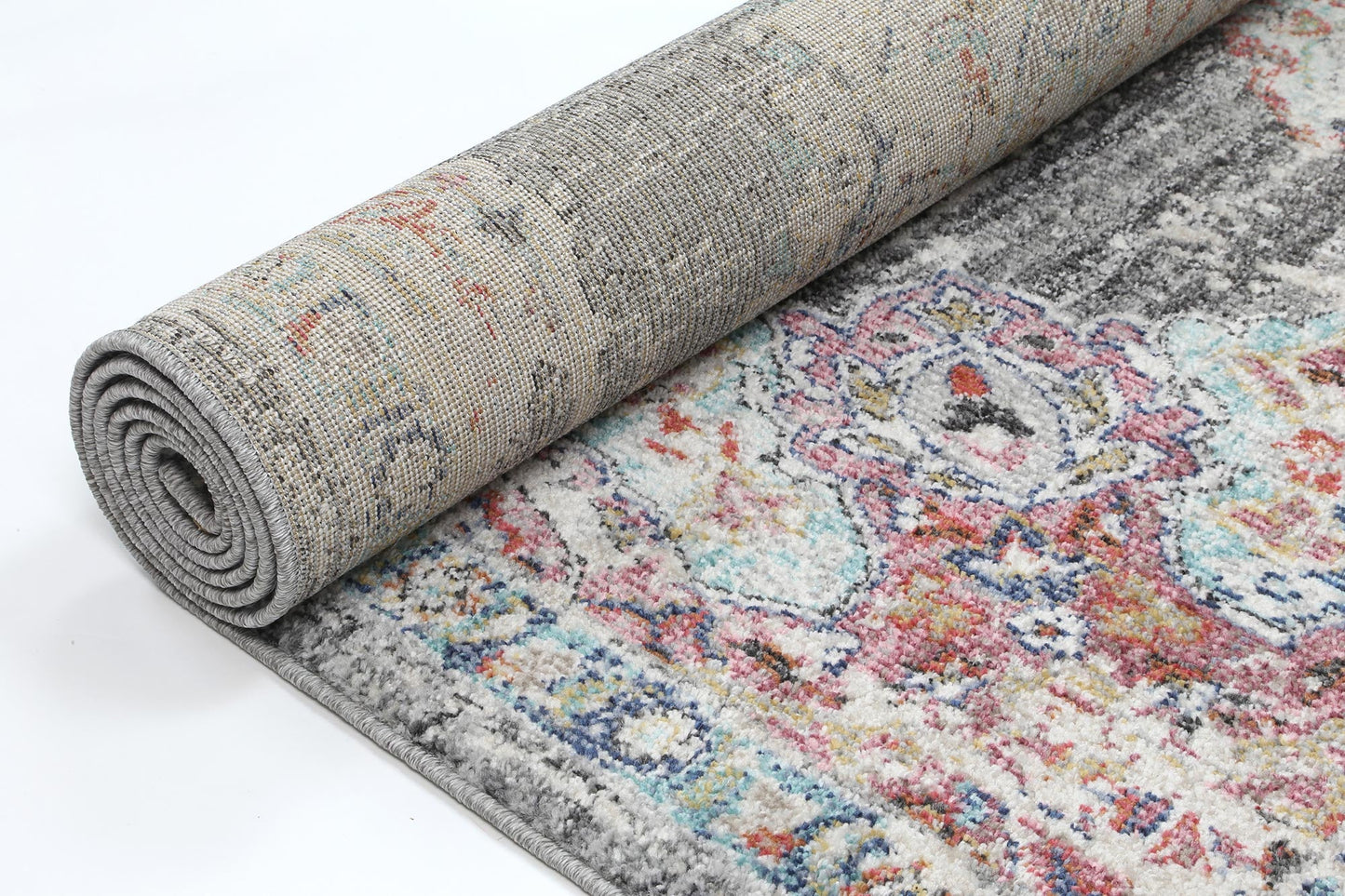 Glenmere Hollow Medalion Transitional Grey Rug