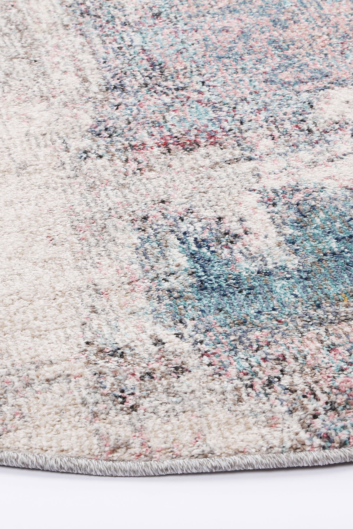Glenmere Aveza Abstract Grey Round Rug