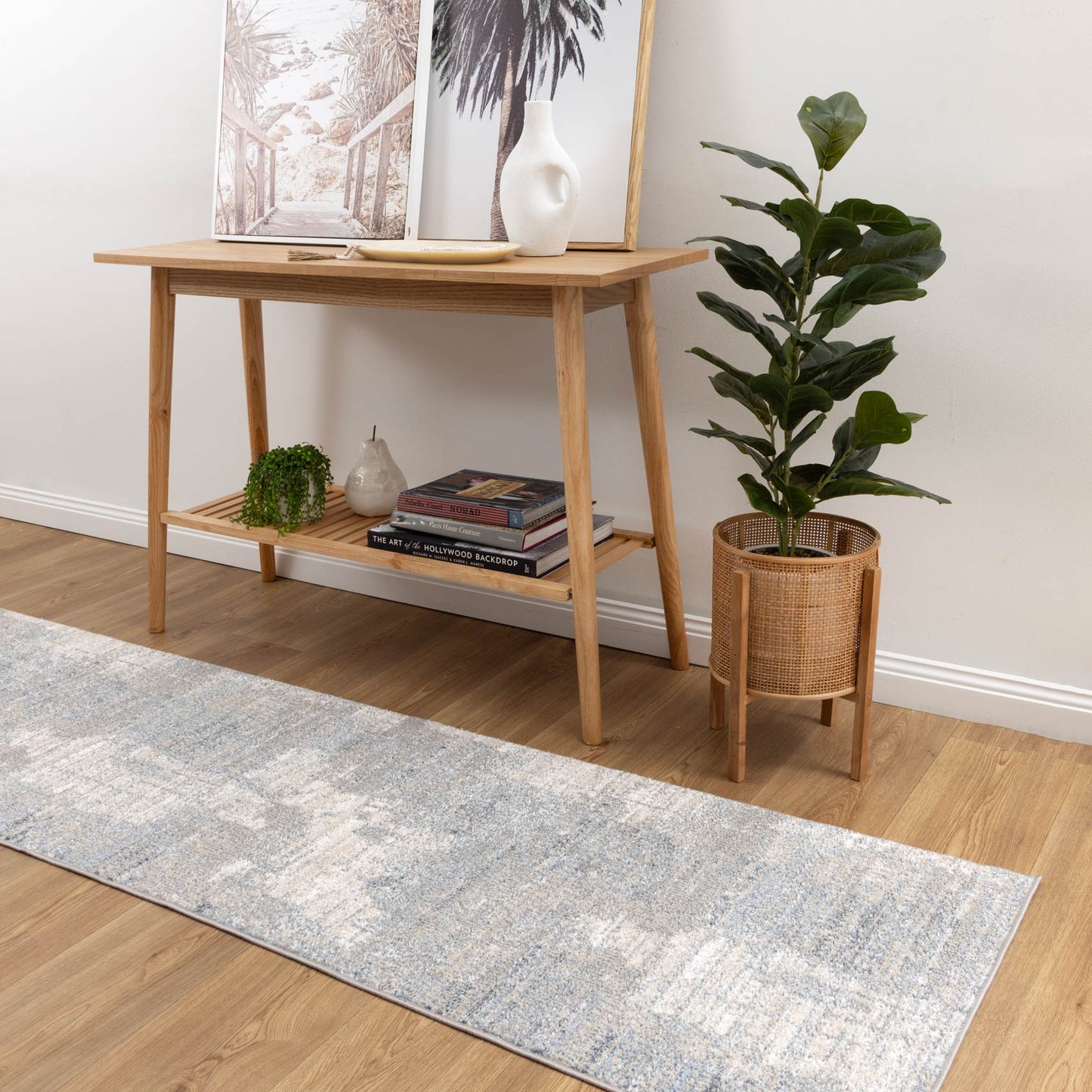 Rug & Rest Abstract Blue Rug - SANTA03