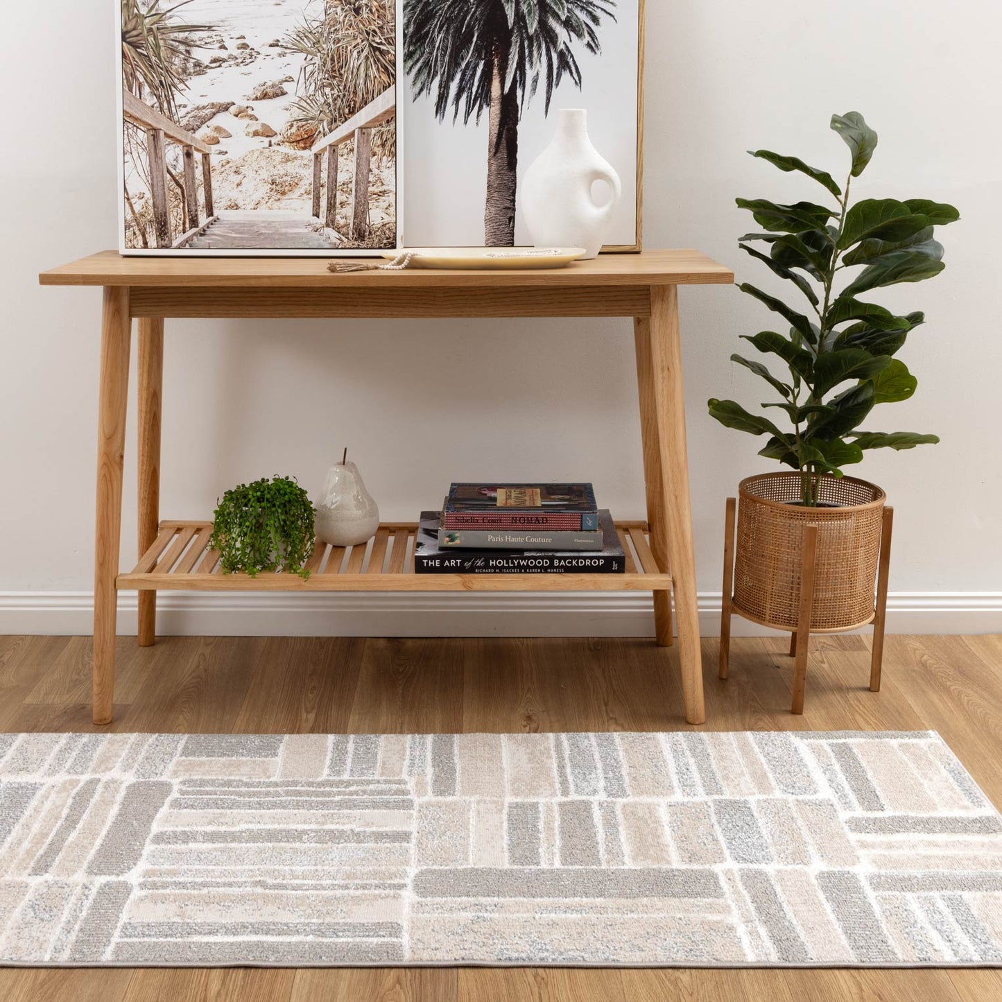 Rug & Rest Tetris Neutral Rug - SANTA04