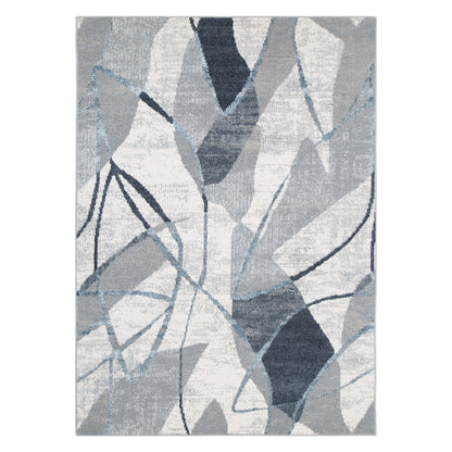 Rug & Rest Rhythm Grey Blue Rug - SANTA07