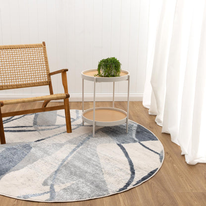 Rug & Rest Rhythm Grey Blue Rug - SANTA07