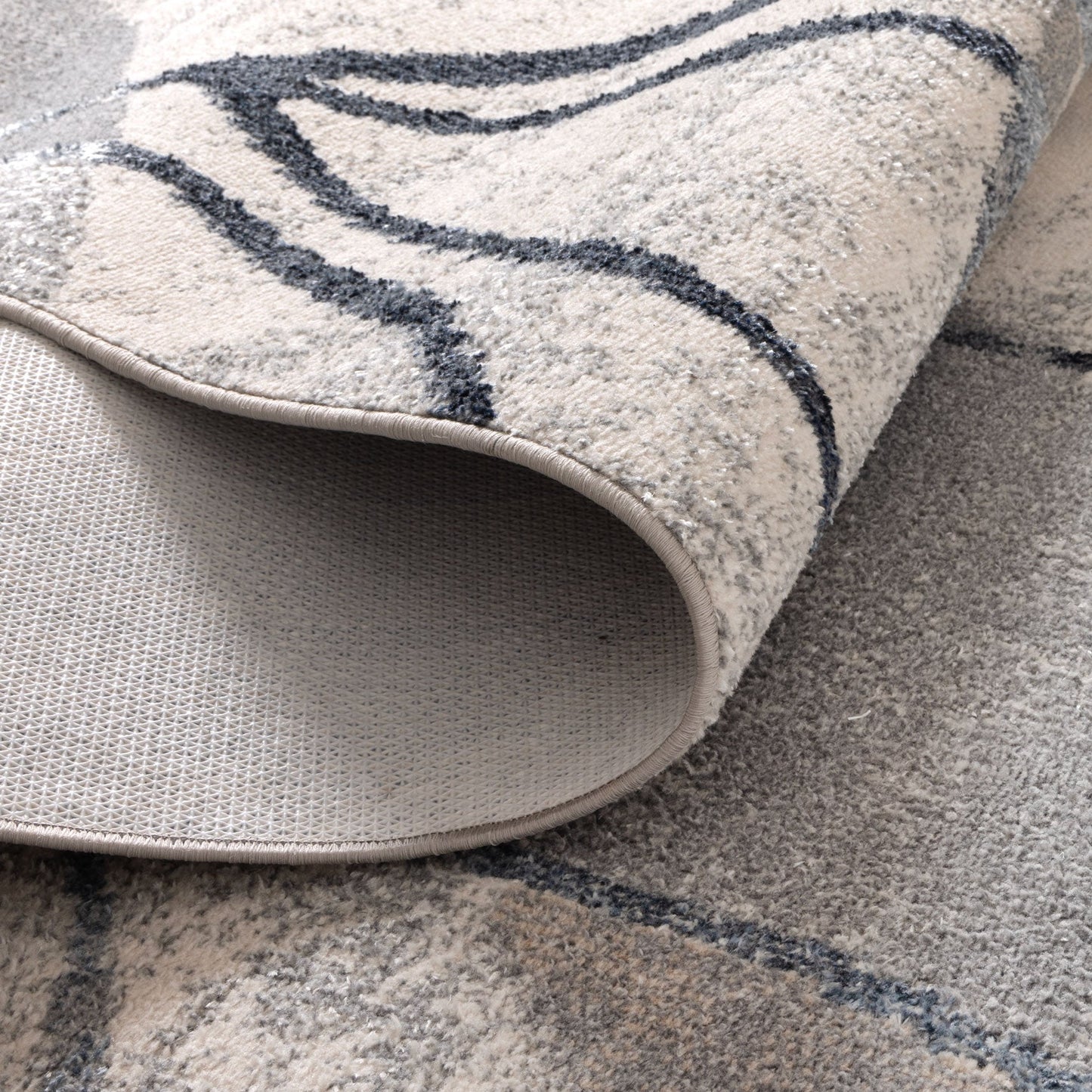 Rug & Rest Rhythm Grey Blue Rug - SANTA07