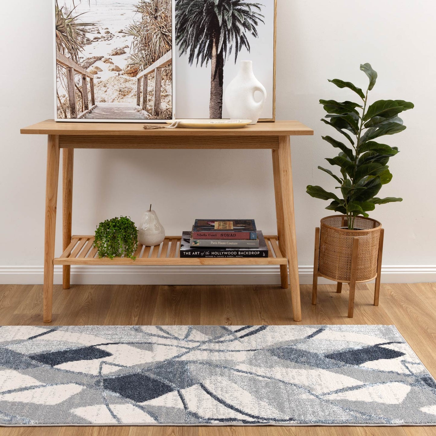 Rug & Rest Rhythm Grey Blue Rug - SANTA07