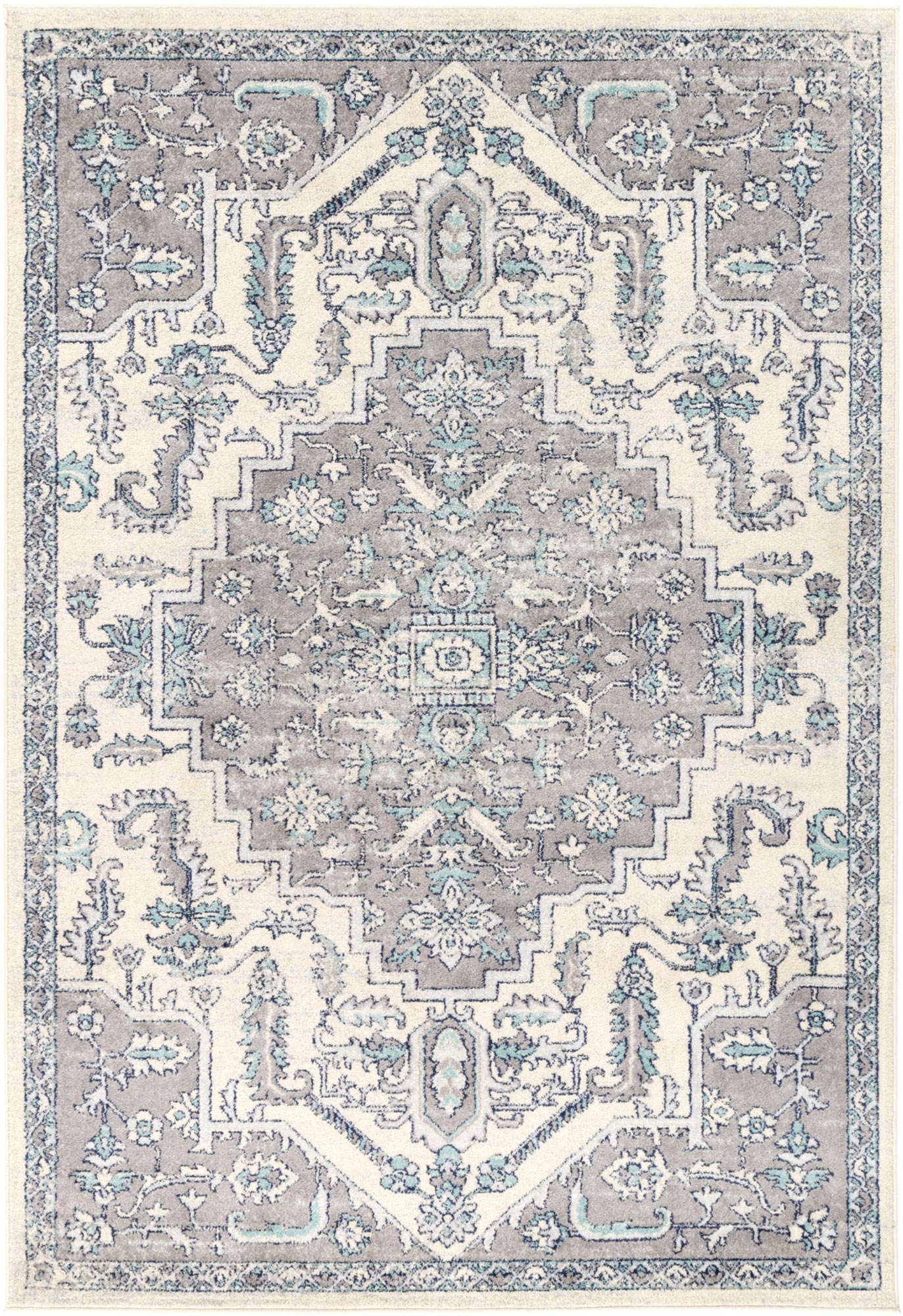 Roselle Avola Grey & Blue Transitional Rug