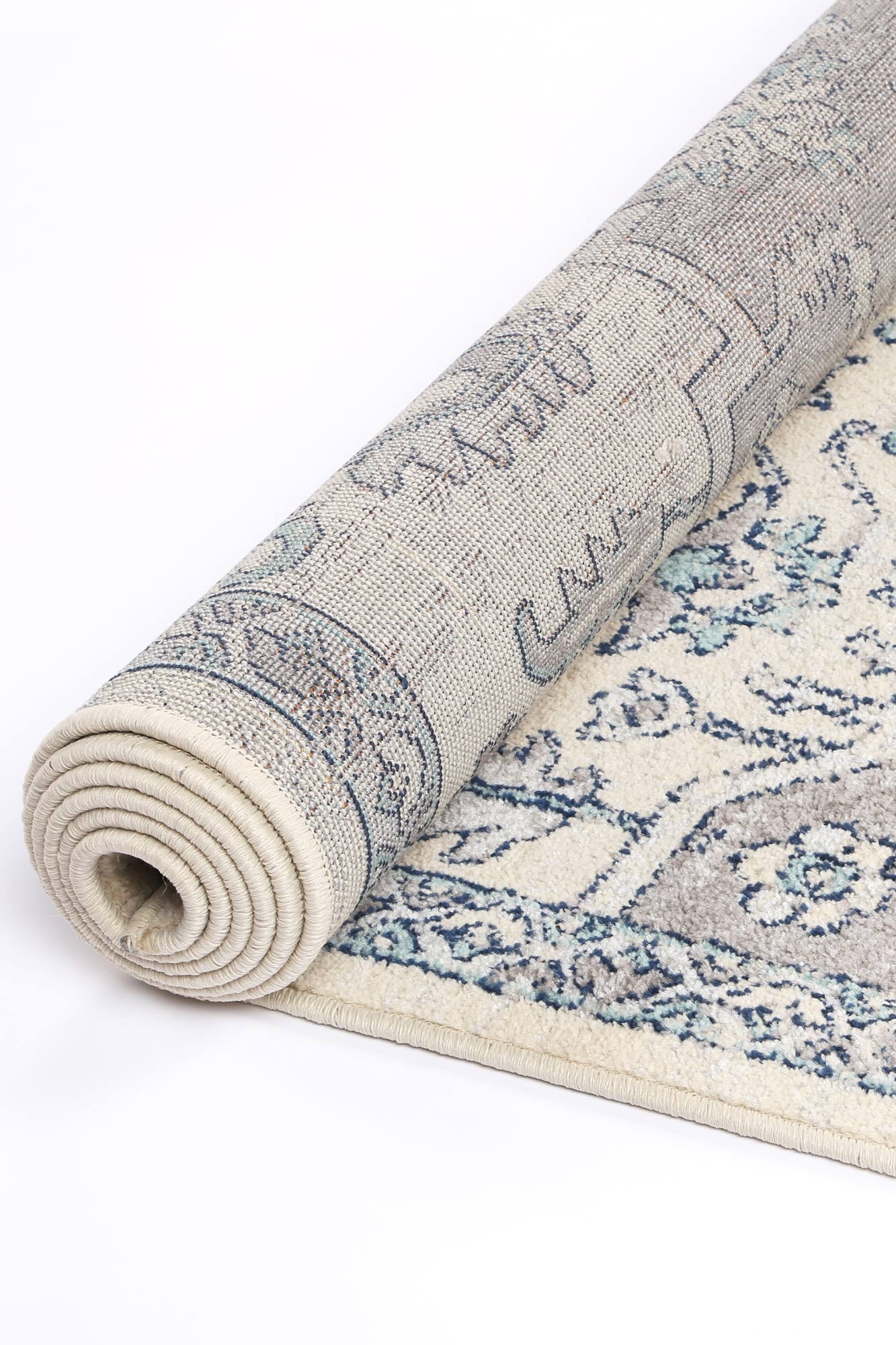 Roselle Avola Grey & Blue Transitional Rug