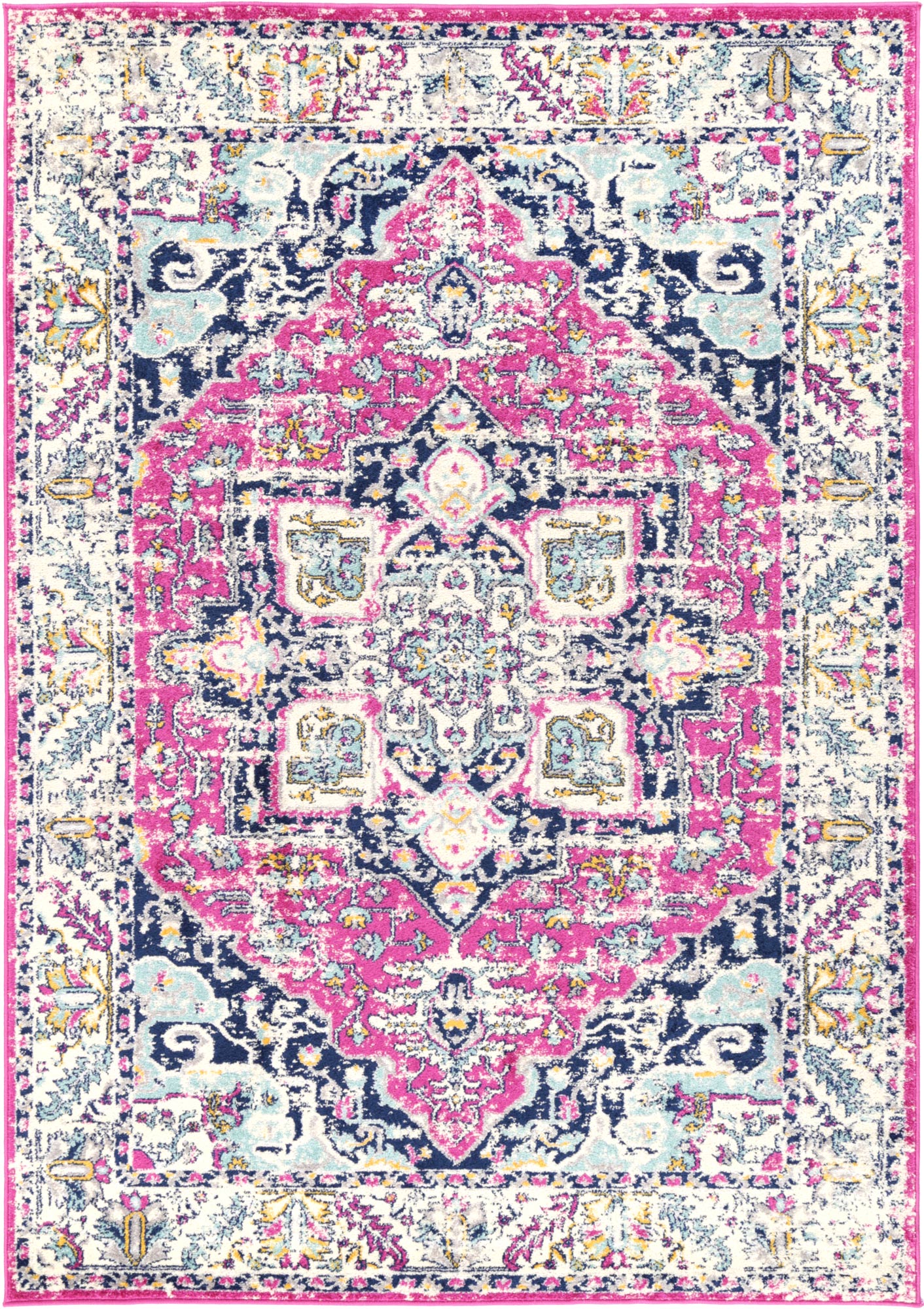 Roselle Carleone Pink & Blue Transitional Rug