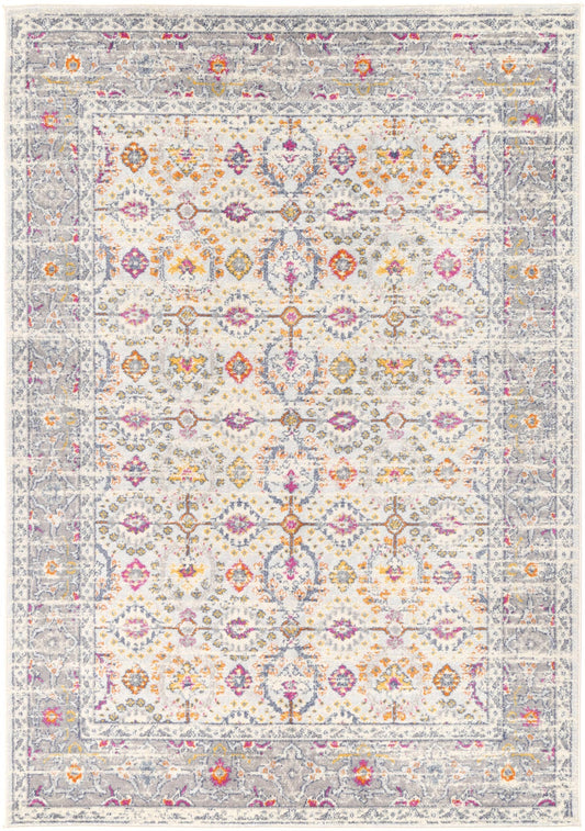 Roselle Ferla Grey & Multi Transitional Rug