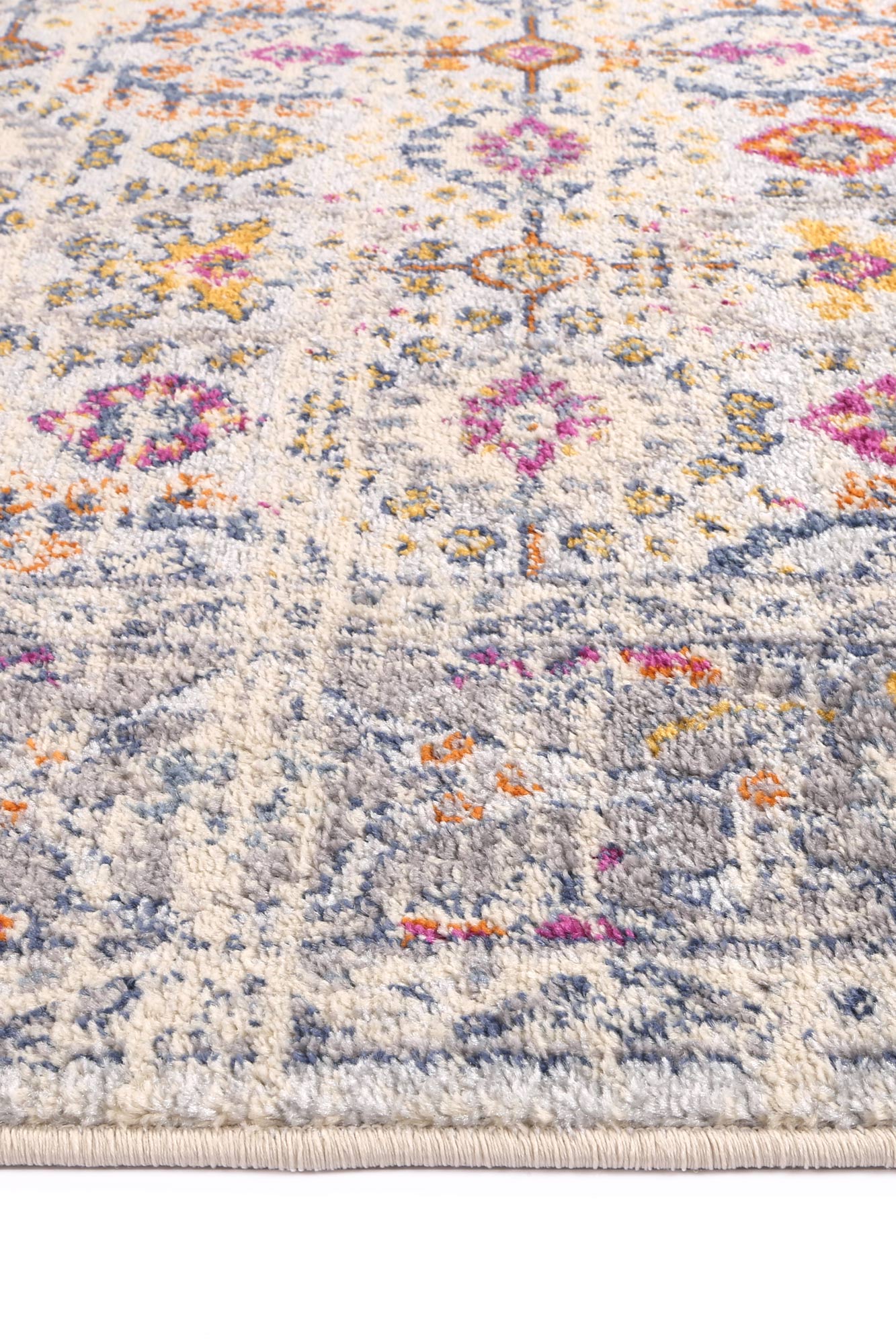 Roselle Ferla Grey & Multi Transitional Rug