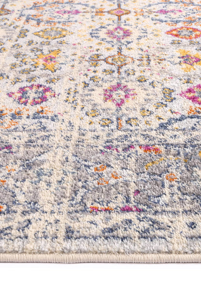 Roselle Ferla Grey & Multi Transitional Rug