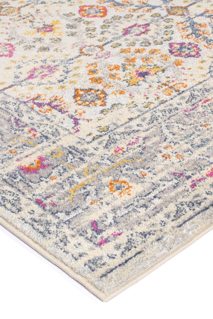 Roselle Ferla Grey & Multi Transitional Rug