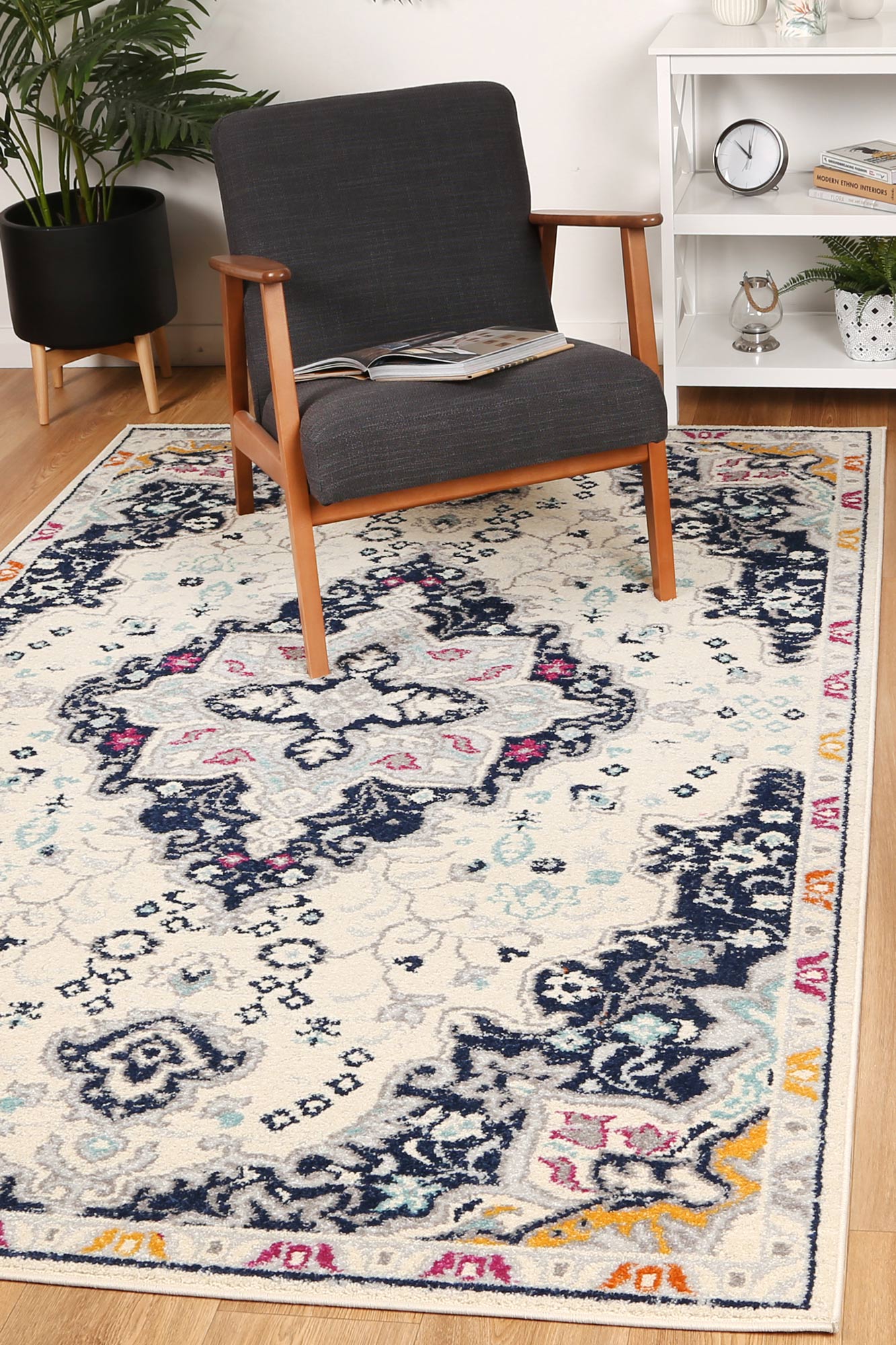 Roselle Acate Ivory & Multi Transitional Rug