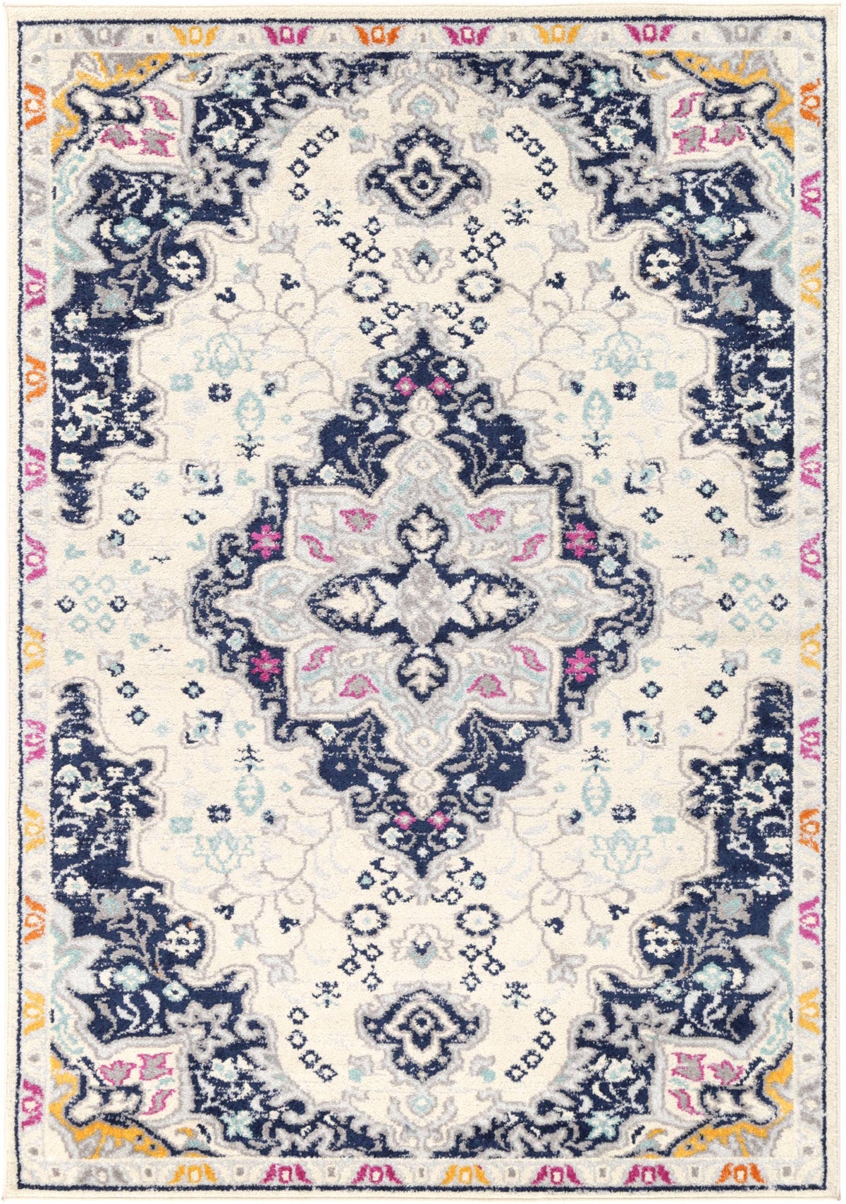 Roselle Acate Ivory & Multi Transitional Rug