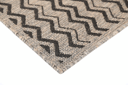 Briarwood Brown Beige and Black Geometric Rug