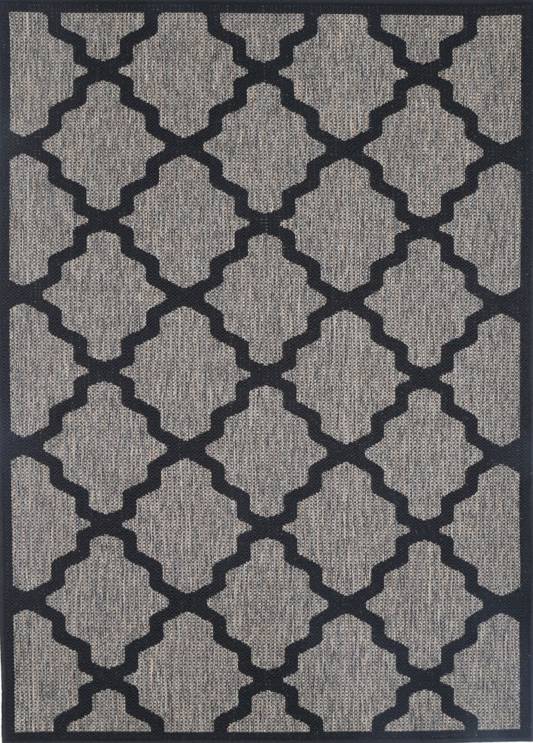 Briarwood Beige and Black Geometric Rug