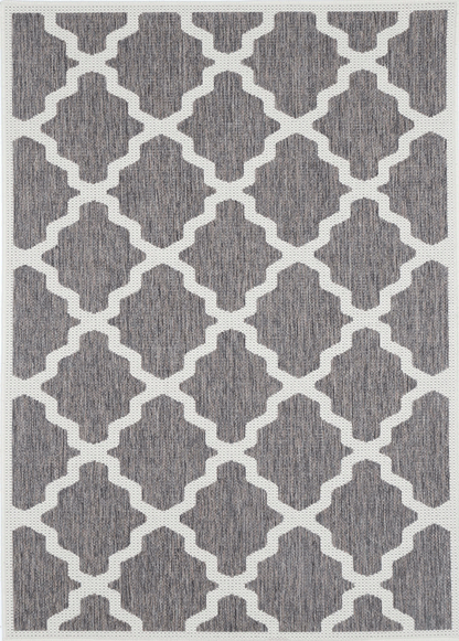 Briarwood Grey and Cream Geometric Rug