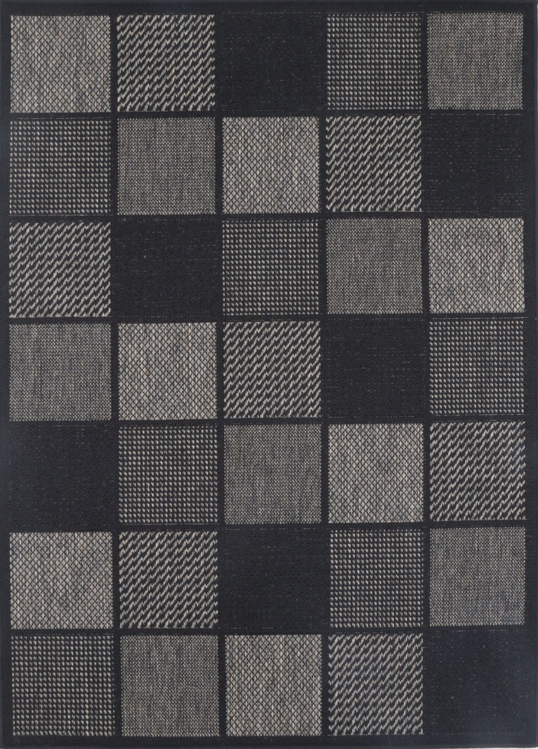 Briarwood Grey Square Shape Patterned Ikat Rug