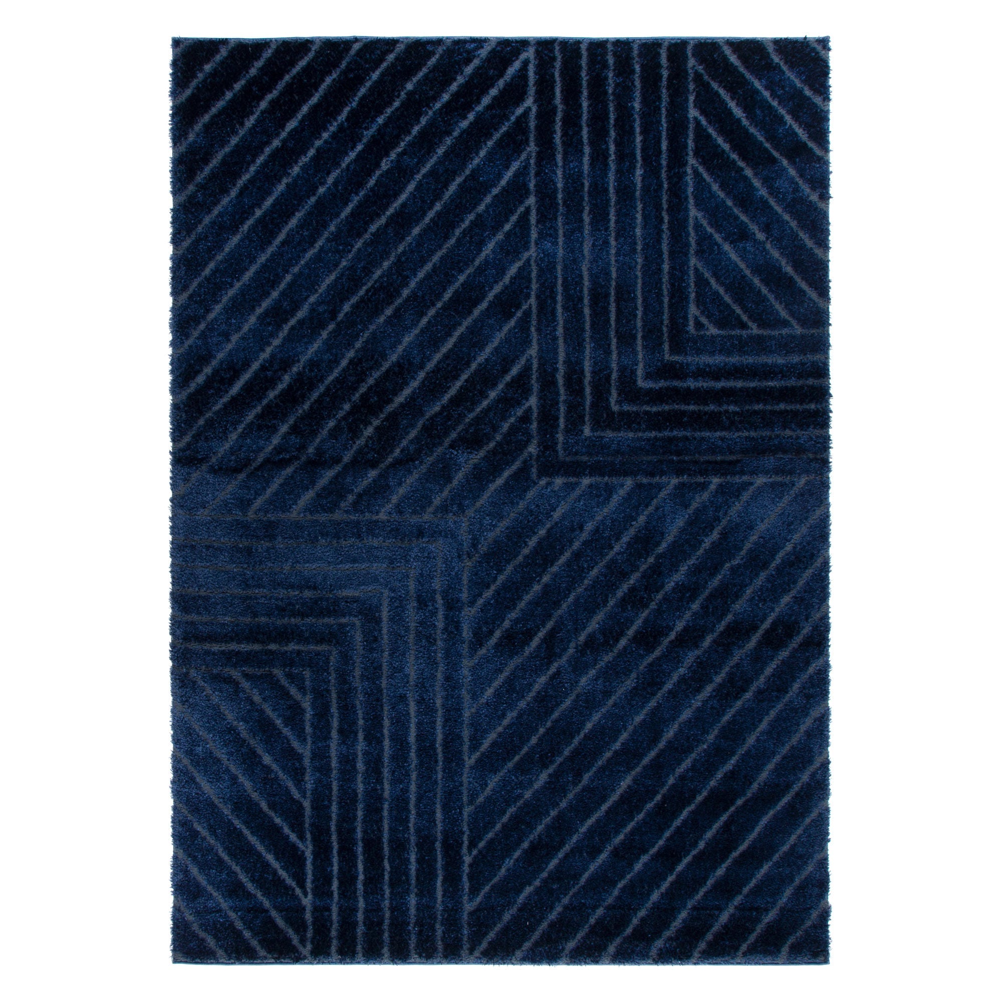 Pebble Modern Navy Shag Rug