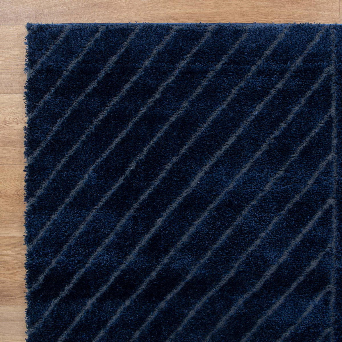 Pebble Modern Navy Shag Rug