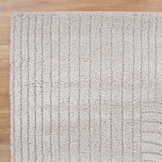 Pebble Dior Beige Shag Rug