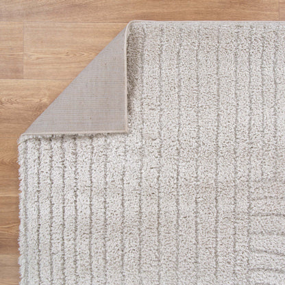 Pebble Dior Beige Shag Rug