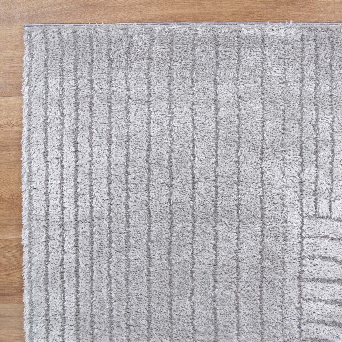 Pebble Dior Silver Shag Rug