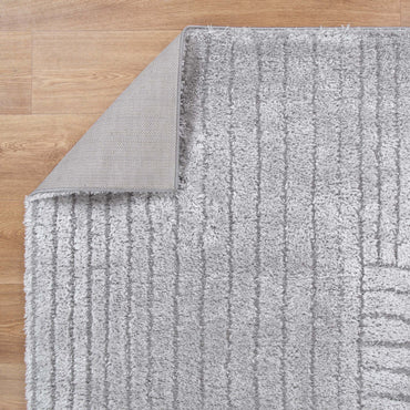 Pebble Dior Silver Shag Rug