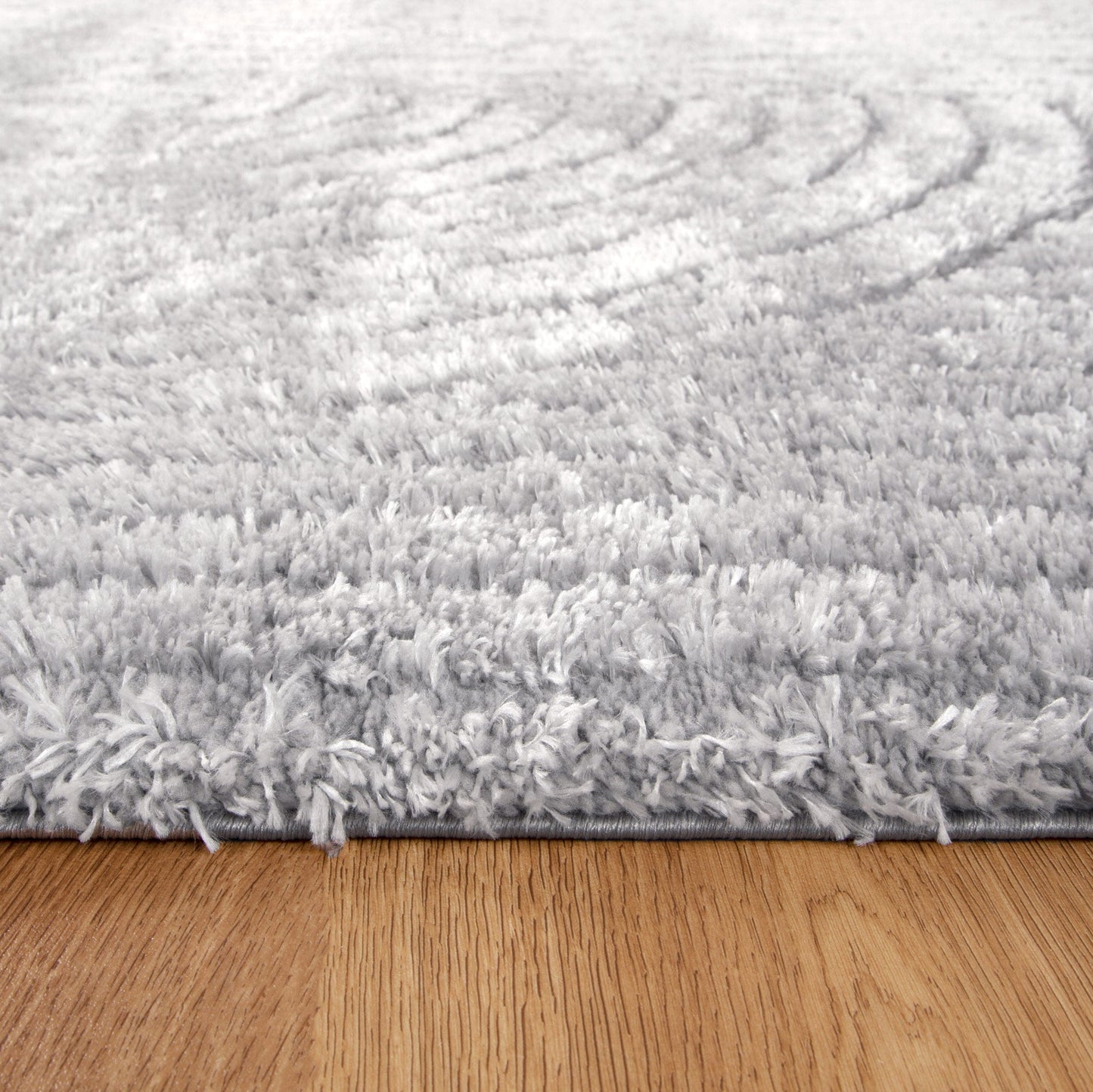 Pebble Dior Silver Shag Rug