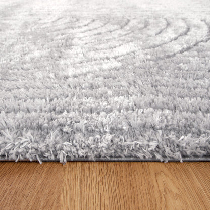 Pebble Dior Silver Shag Rug