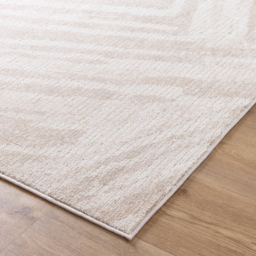 Solstice Geo Lines Beige Cream Rug - TOS1