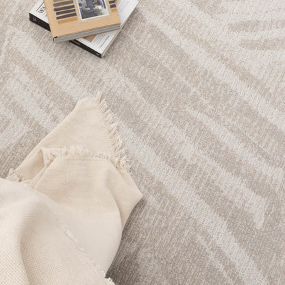Solstice Geo Lines Beige Cream Rug - TOS1