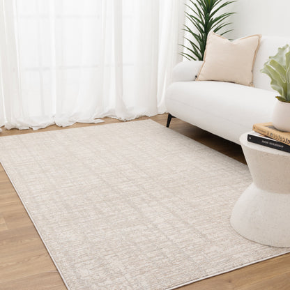 Solstice Distressed Lines Grey Beige Rug - TOS4