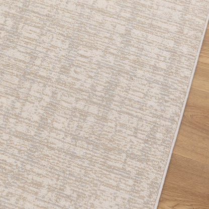 Solstice Distressed Lines Grey Beige Rug - TOS4