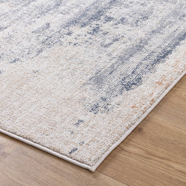 Solstice Distressed Splash Beige Blue Rug TOS5