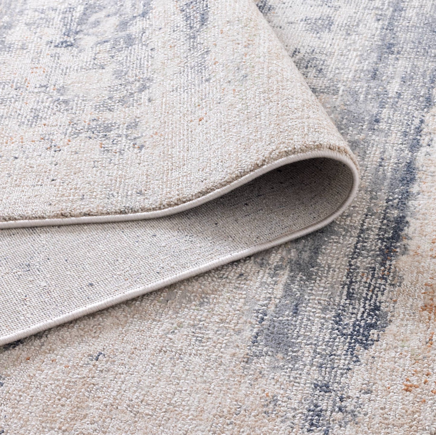 Solstice Distressed Splash Beige Blue Rug TOS5