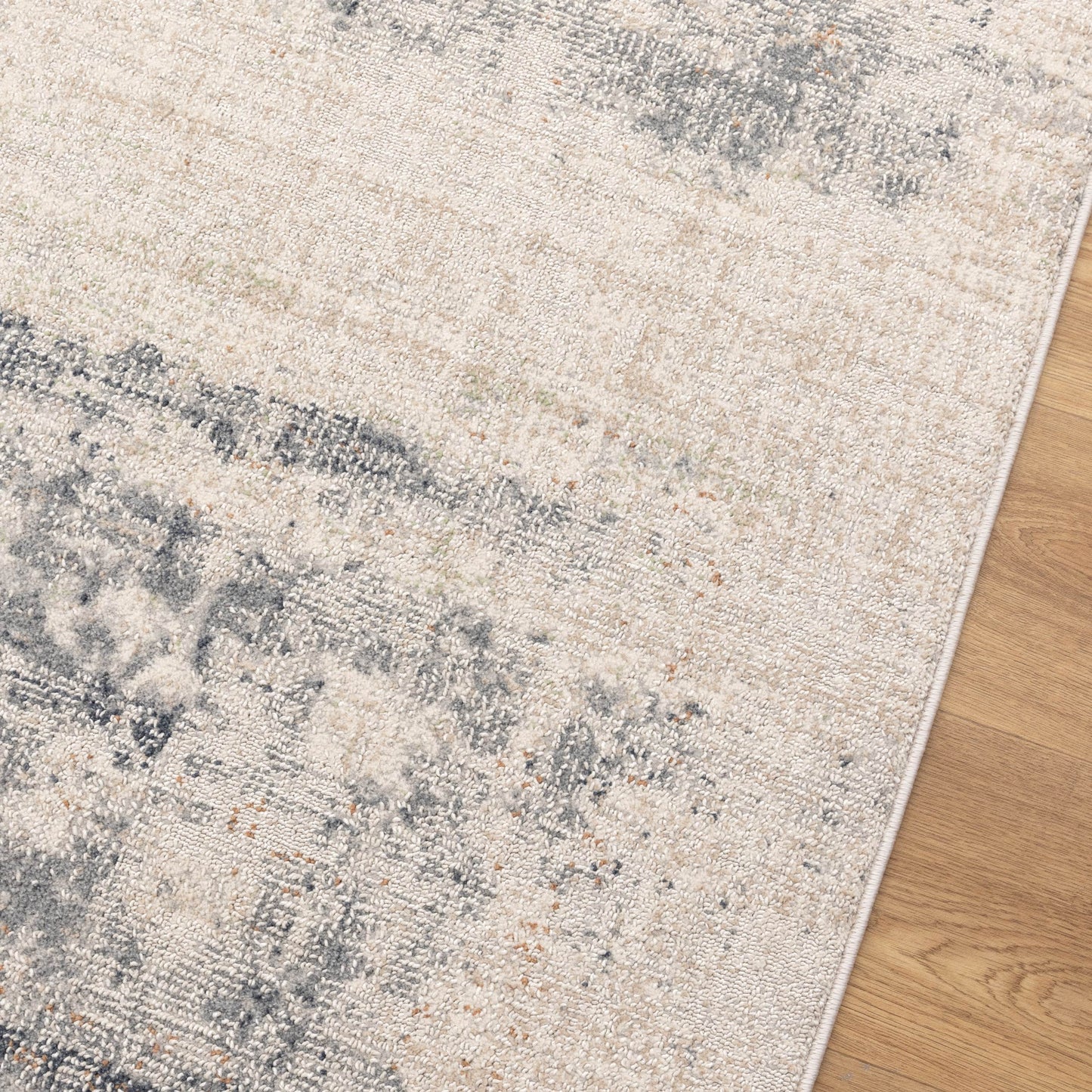 Solstice Distressed Splash Beige Blue Rug TOS5