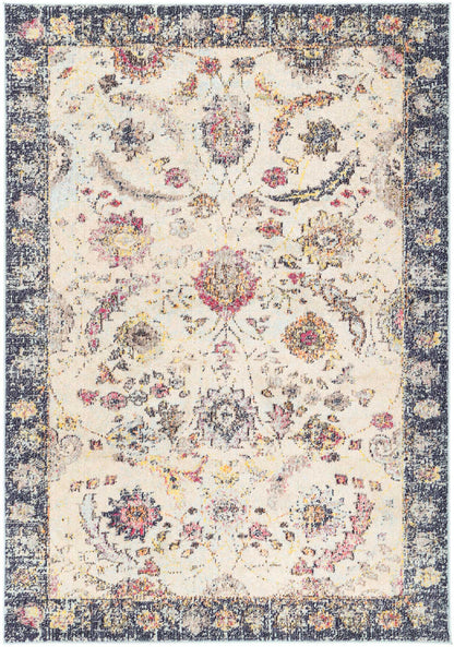 Zeyra Royal Cream & Navy Transitional Rug