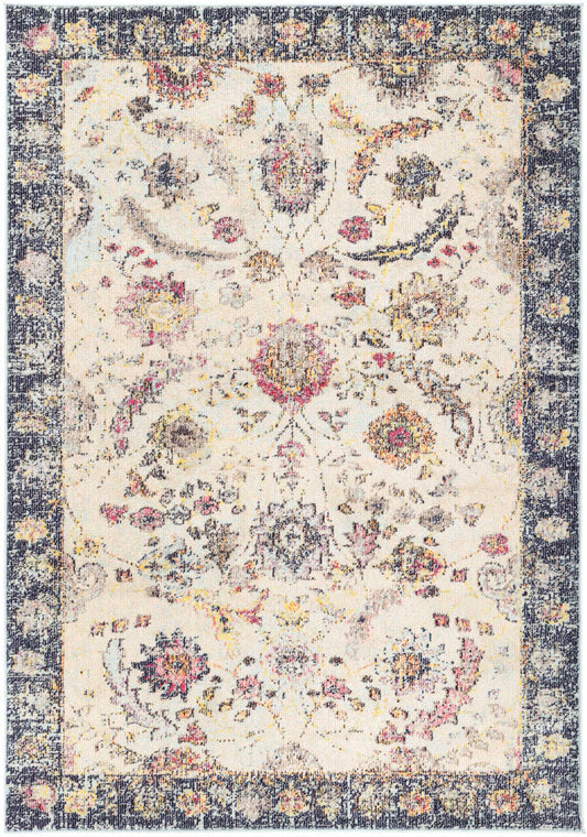 Zeyra Royal Cream & Navy Transitional Rug