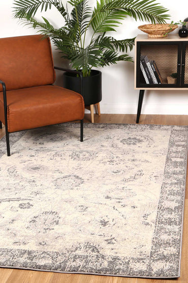 Zeyra Warm Cream & Grey Transitional Rug