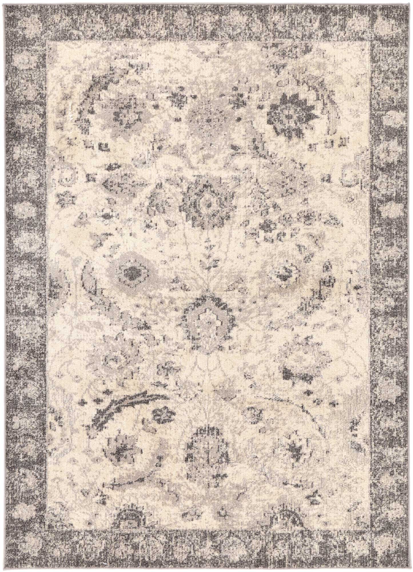 Zeyra Warm Cream & Grey Transitional Rug