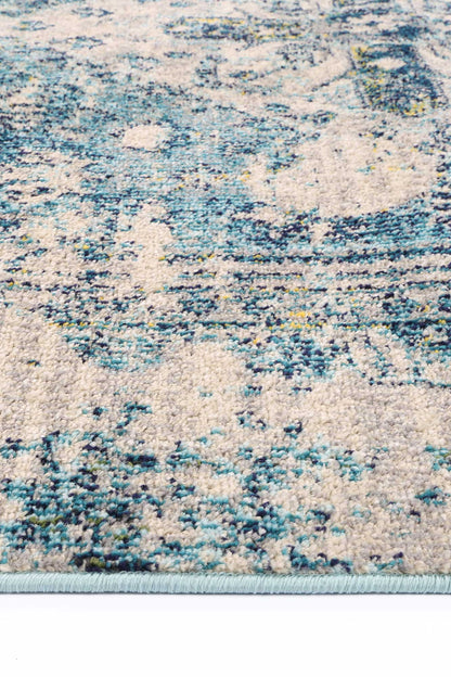 Zeyra Faded Cream & Blue Transitional Rug