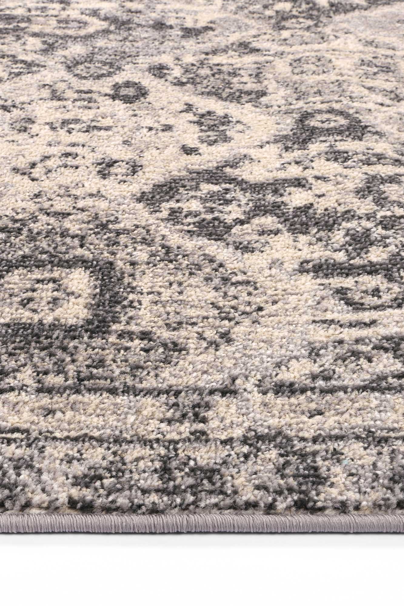 Zeyra Diamond Grey & Cream Transitional Rug