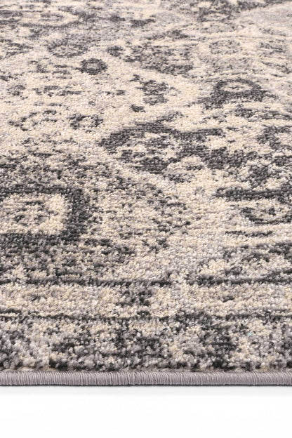 Zeyra Diamond Grey & Cream Transitional Rug