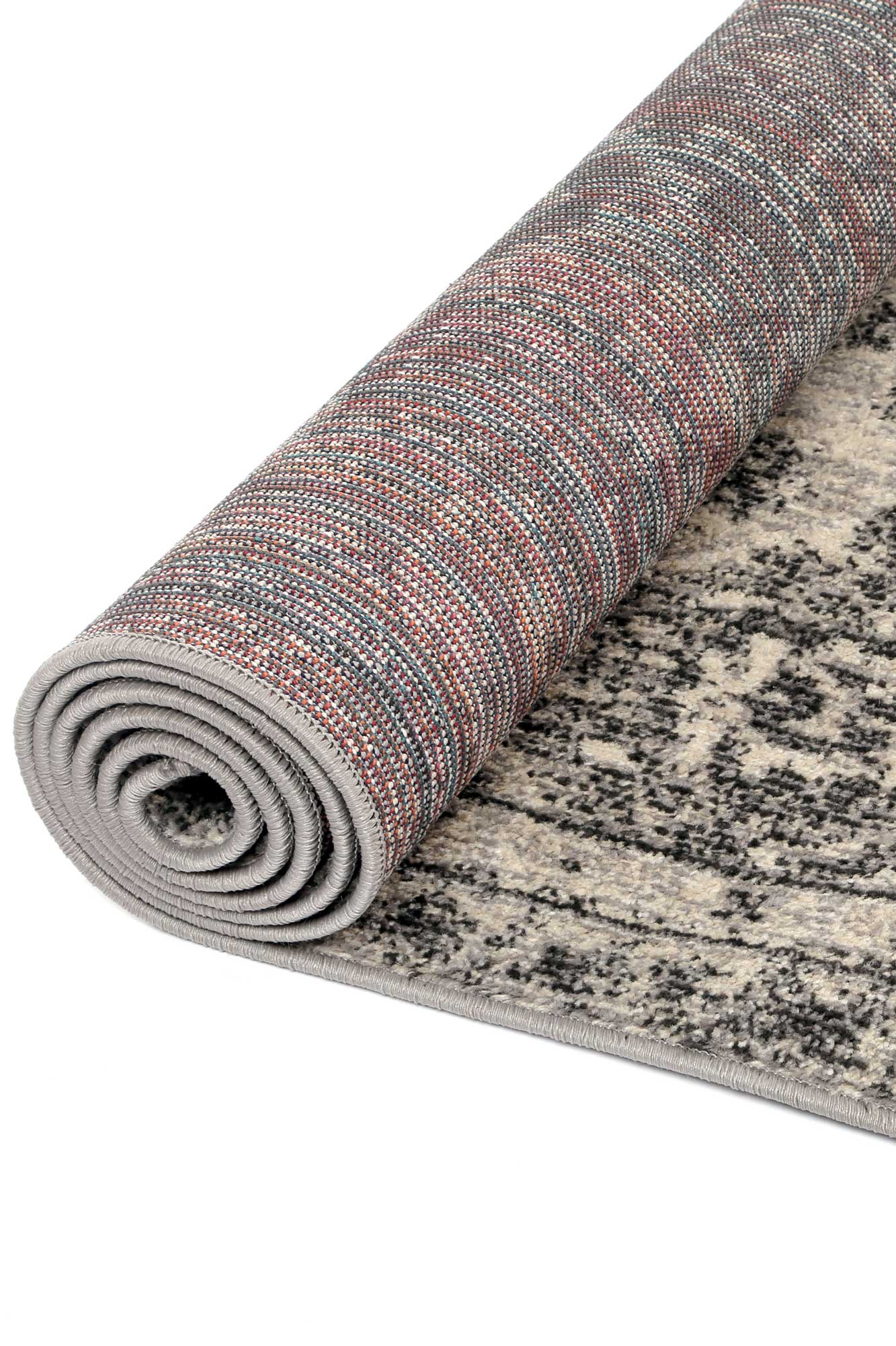 Zeyra Diamond Grey & Cream Transitional Rug