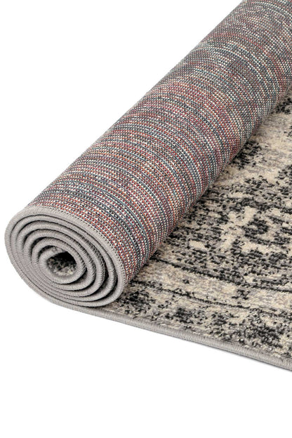 Zeyra Diamond Grey & Cream Transitional Rug