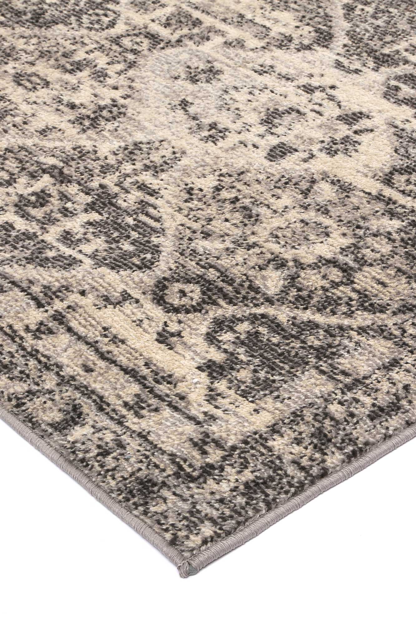 Zeyra Diamond Grey & Cream Transitional Rug