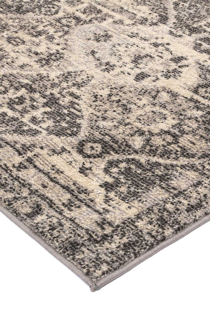 Zeyra Diamond Grey & Cream Transitional Rug