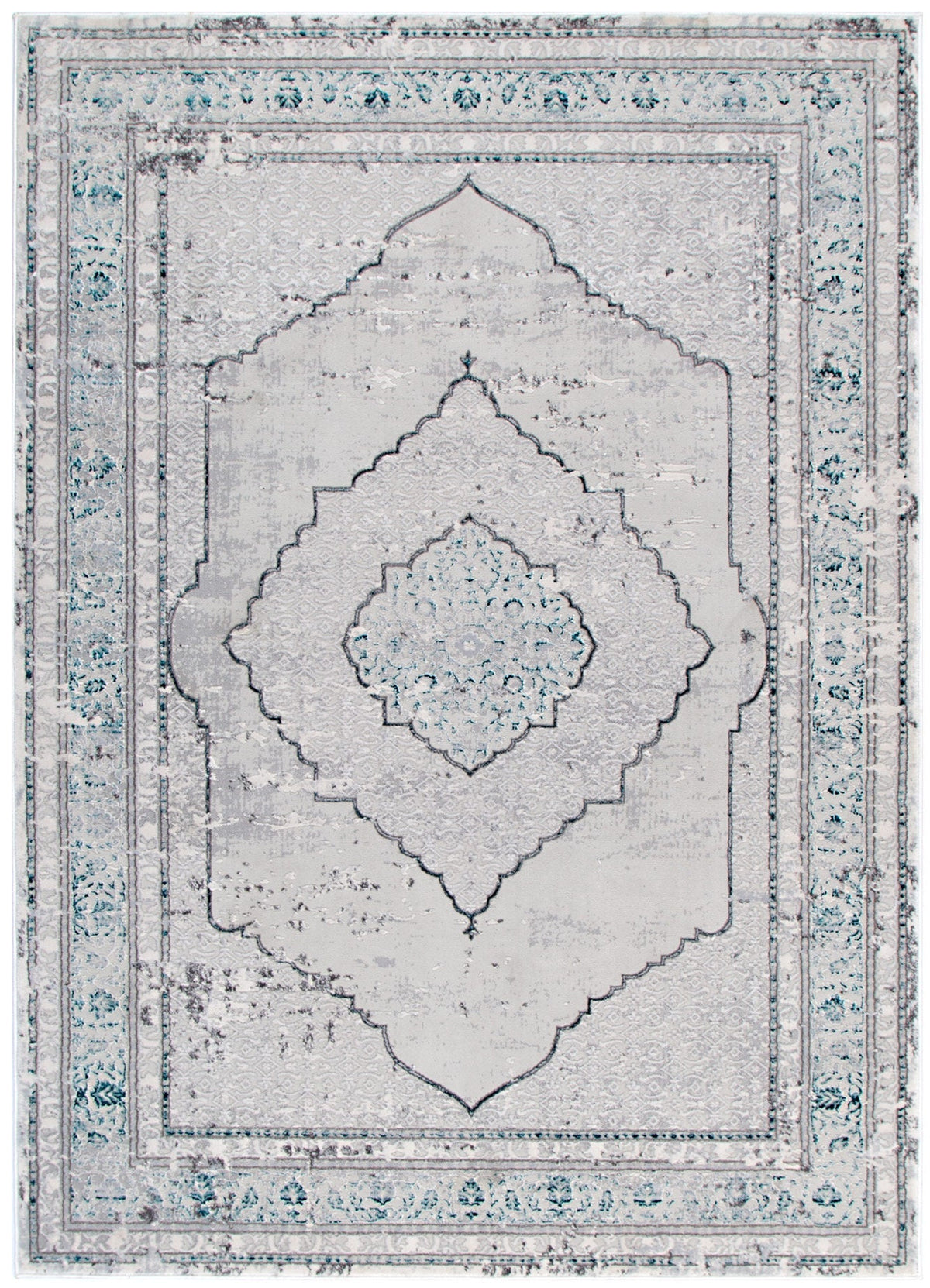 Canyon Oriental Grey Blue Rug