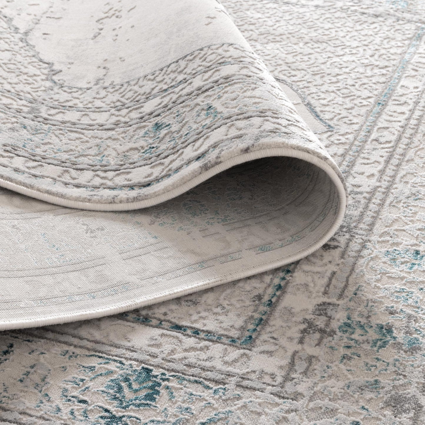 Canyon Oriental Grey Blue Rug
