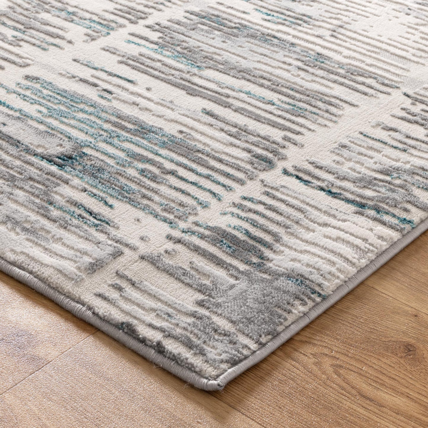 Canyon Abstract Grey Blue Rug